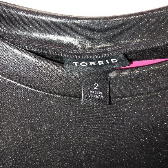 Torrid NWOT Mini Liquid Shine Relaxed T-Shirt Dress- Size 2X - Picture 7 of 7